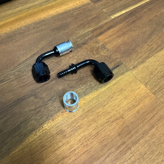 AN4 90degree Crimping PTFE hose fitting
