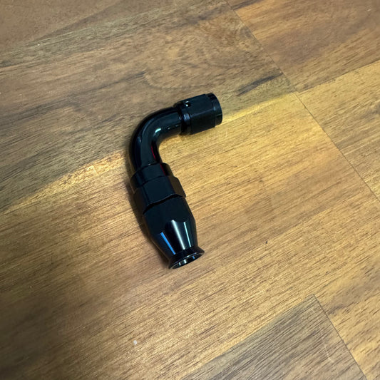 Full flow AN4 PTFE Swivel Hose End 90°