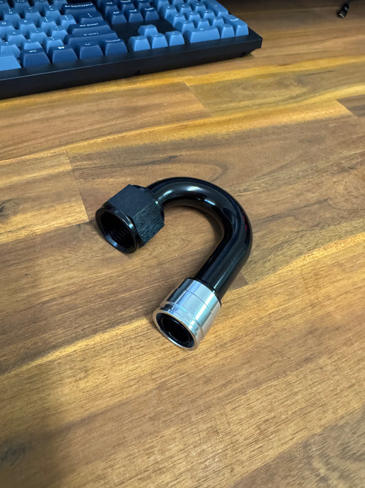 AN12 180degree Crimping PTFE hose fitting