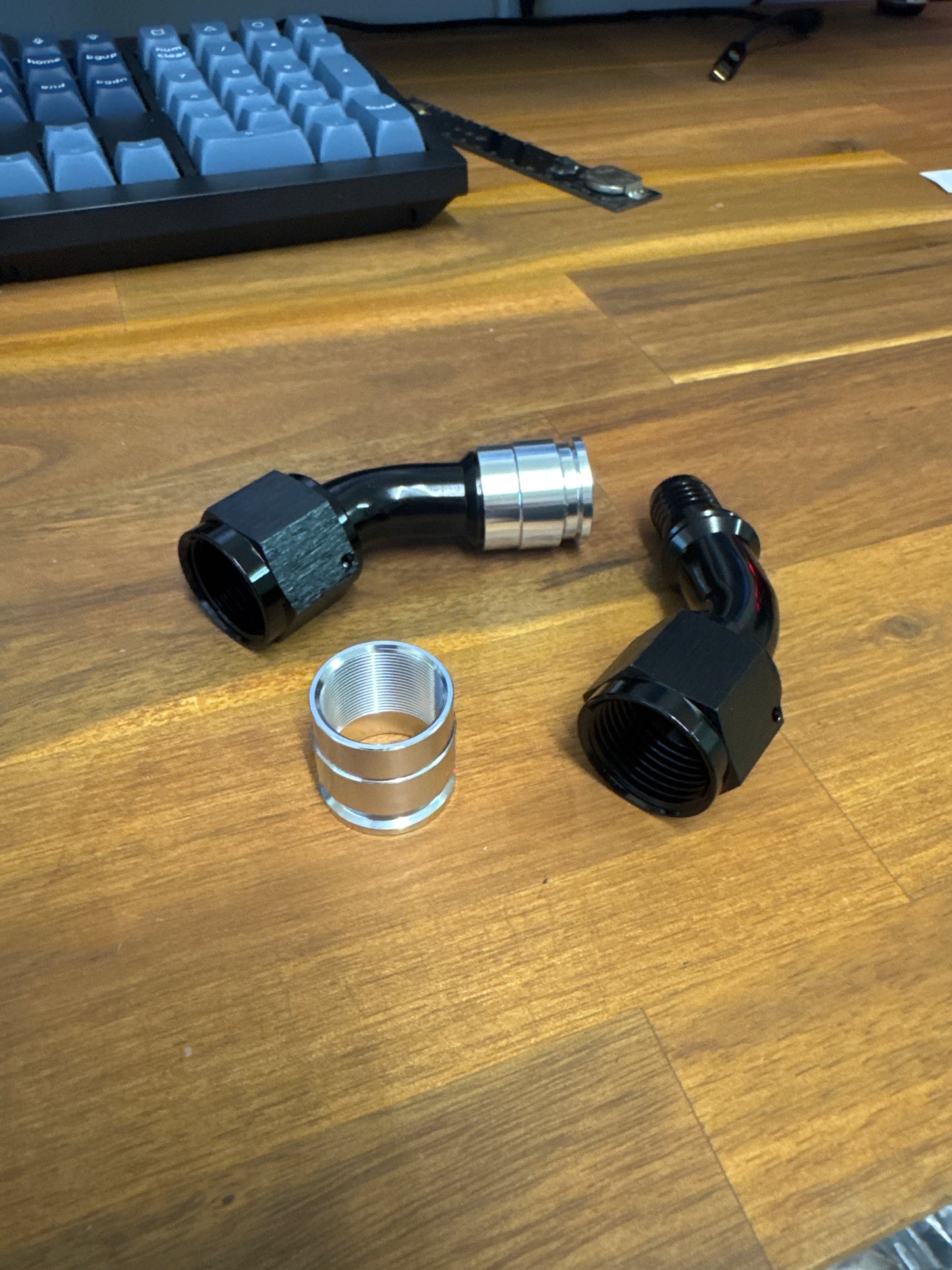 AN10 45degree Crimping PTFE hose fitting