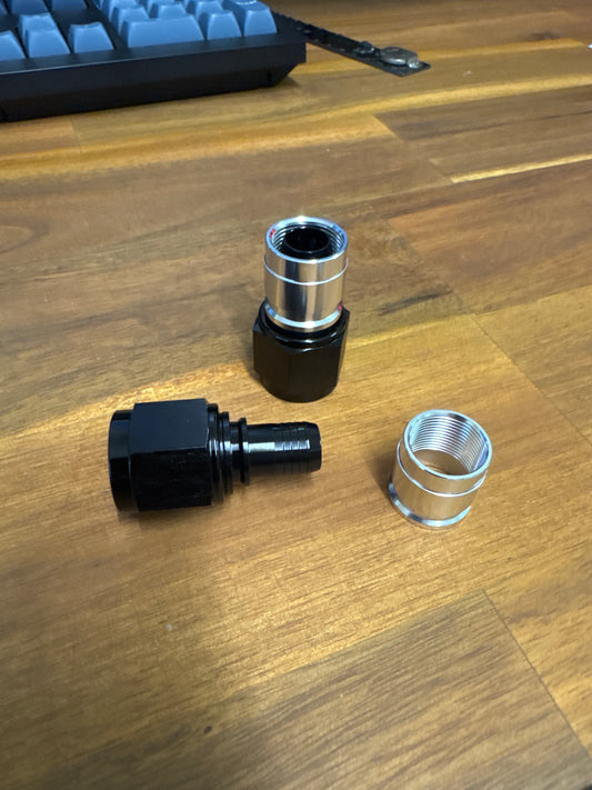 AN8 Straight Crimping PTFE hose fitting