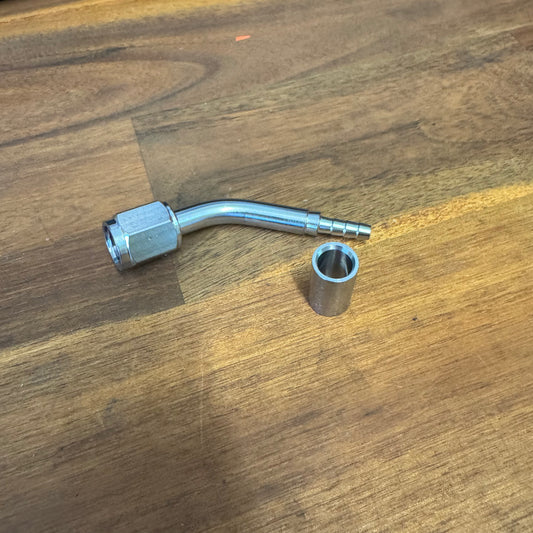AN4 45-degree Crimp fitting