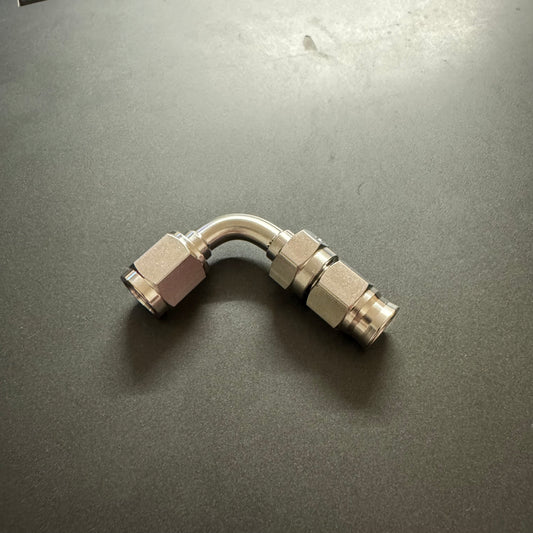 AN3 Stainless 90deg narrow hose end