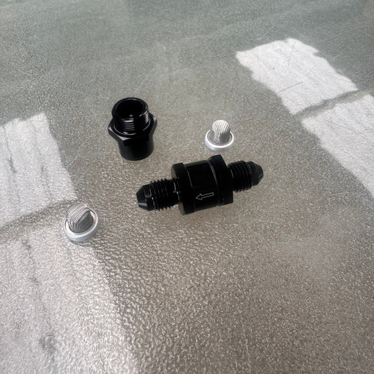 Mini Billet Inline Filter AN4 (Black) (Turbo Oil Filter)