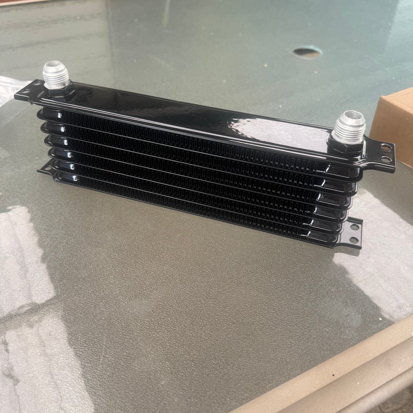 7 Row oil cooler AN10 male fittings