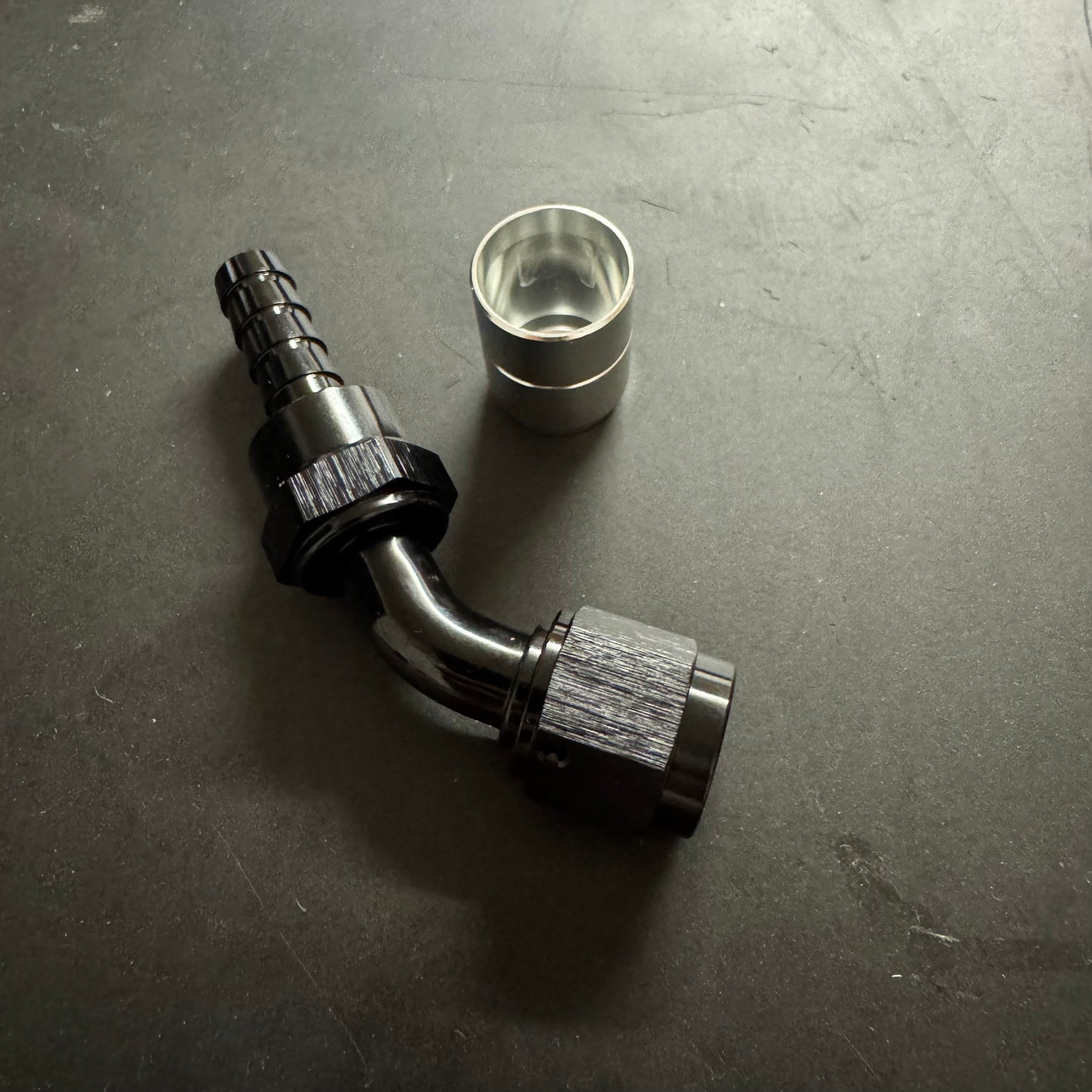 AN6 45degree Crimping rubber hose fitting