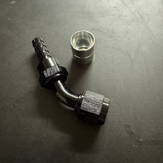 AN6 45degree Crimping rubber hose fitting