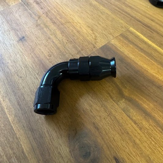 Full flow AN6 PTFE Swivel Hose End 90°