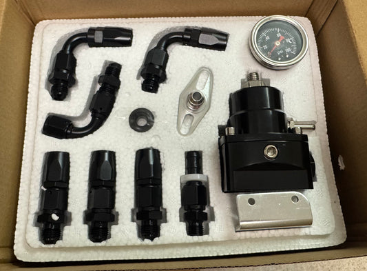 Fuel pressure regulator with fittings