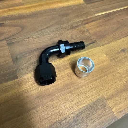 AN10 90degree Crimping rubber hose fitting