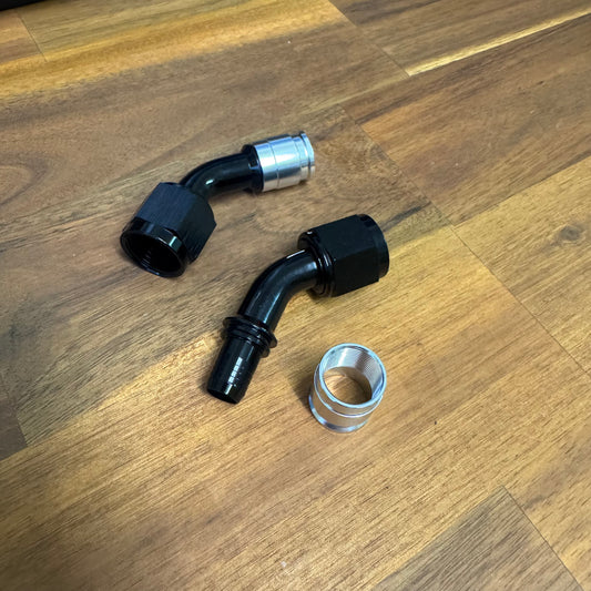 AN8 45degree Crimping PTFE hose fitting
