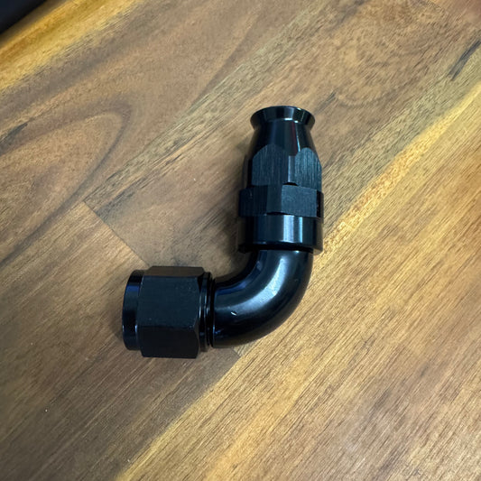Full flow AN8 PTFE Swivel Hose End 90°