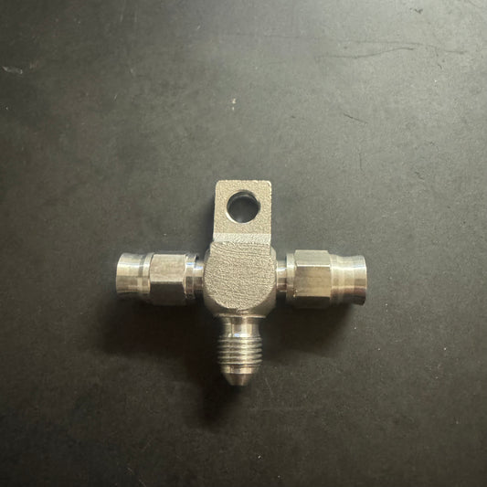 AN3 T-type tee 2x hose 1x male