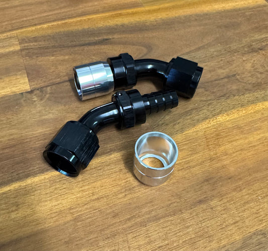 AN10 45degree Crimping rubber hose fitting