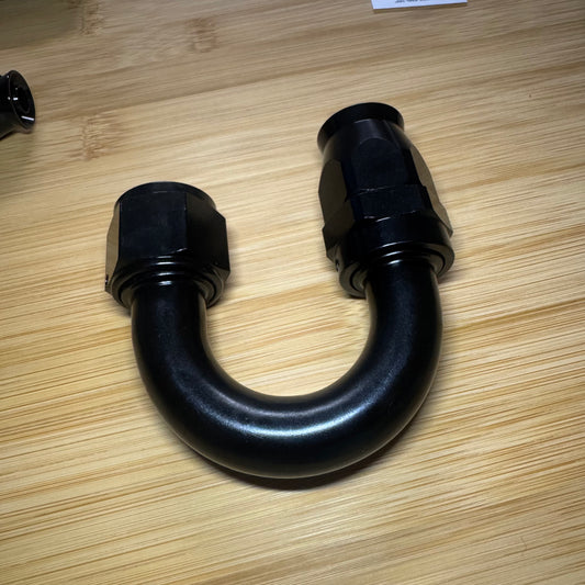 AN12 PTFE HOSE END-180°